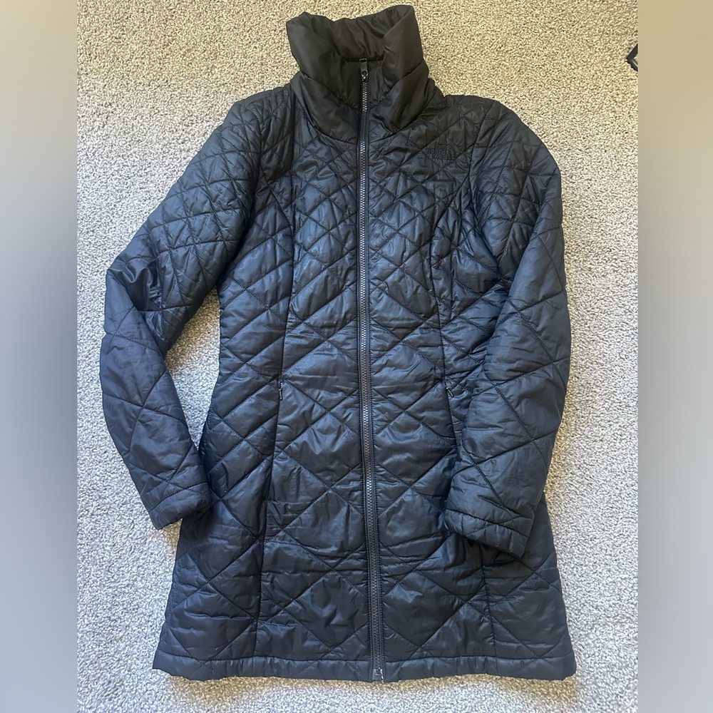 The North Face Women's Black Quilted Long Puffer Jacket